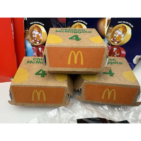 Sonic Movie McDonalds Kid Happy Meal Toy w/3 Empty Nuggets/Fries Boxes & Toys.. - Picture 5 of 8